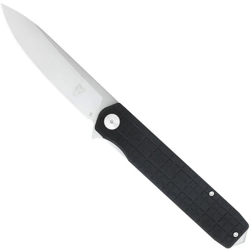 CobraTec Large Cayden Drop Knife Folding Blade Black - Model CTCAYDENBLKDNS