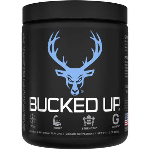 Bucked Up Pre-Workout Blue Raz - 30 Servings | All-Natural & Organic Fitness Supplement