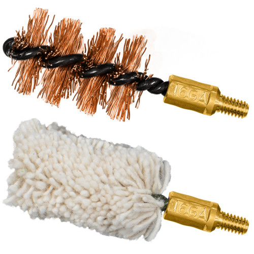 Otis Bore Brush Pack for 16 Gauge Shotguns - Includes Nylon and Bronze Brushes