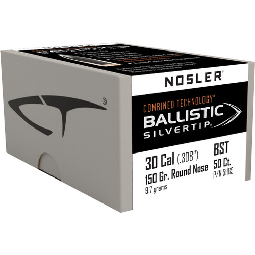 Nosler Ballistic Silvertip Hunting Bullets .30 Caliber 150 Grain Round Nose * 50 Pack