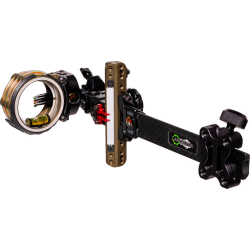 Axcel LANDSLYDE Carbon Pro Slider Tactical Bowhunting Sight with AccuStat II Micro Scope and Four .019 Pins