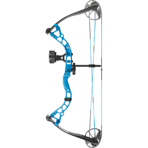 Diamond Atomic Bow Package Electric Blue 12-24 in., 29 lbs., Right Hand - Adjustable Youth Compound Bow