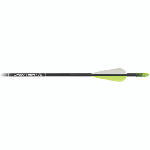 Carbon Express Thunder Express Arrows Black 26 Inch - 18 Pack for Youth Archers