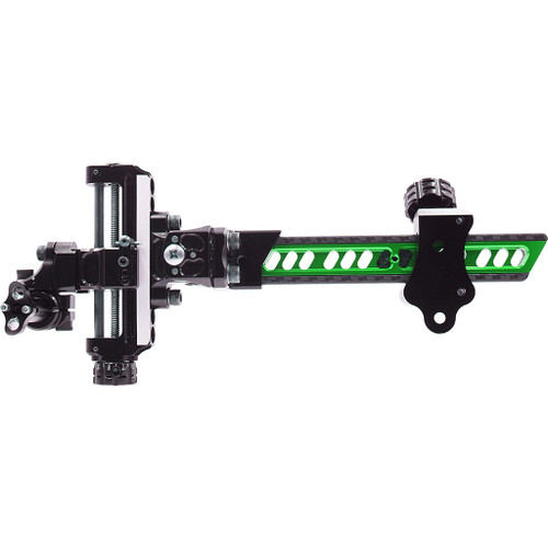 SureLoc Fury Sight Green Right-Hand | SL60003 Precision Bow Sight with Carbon Fiber Bar and Aluminum Frame