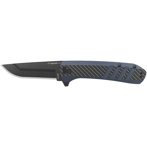 Outdoor Edge Razor Vx4 Blue and Carbon Folding Knife - 4 Blades Included