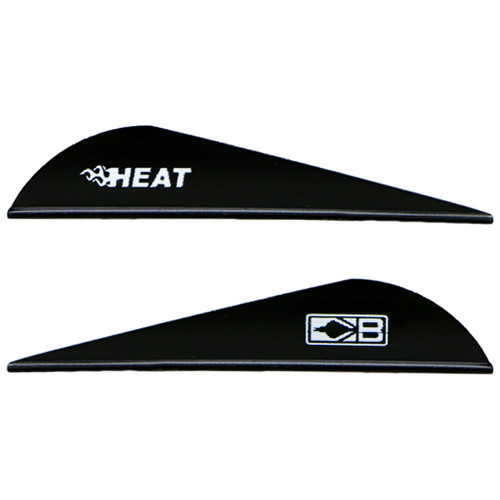Bohning Heat Vanes Black 36 Pack - Low Profile Hunting Arrow Vanes for Broadheads and 3D Archery