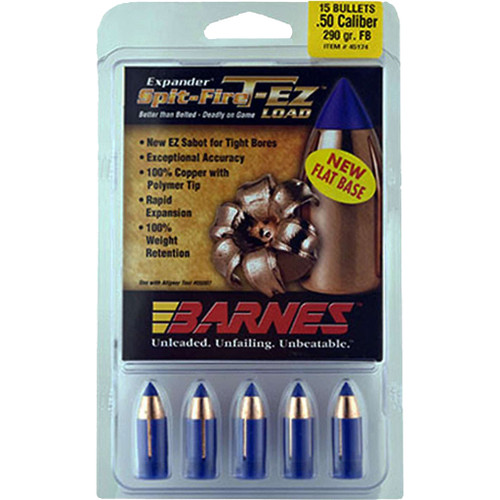 Barnes Muzzleloader Bullets 50 Cal. 290 Grain T-EZ FB with EZ-Sabot * 15 Rounds