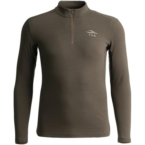 TUO Kinetic Merino 250 1/4 Zip Shirt Deadfall Large * Warm, Moisture-Wicking Base Layer for Cold Weather