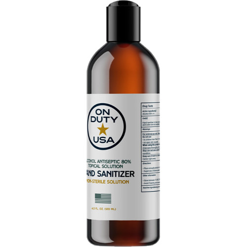 On Duty Hand Sanitizer 4 oz. - 80% Alcohol, Made in Kentucky