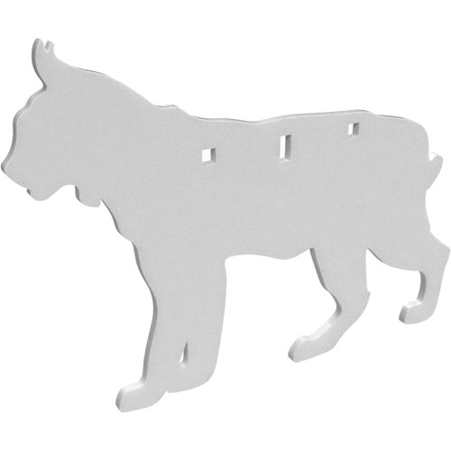 Birchwood Casey AR500 Silhouette 1-Hole Bobcat Target - 3/8 Inch Thick Steel for Shooting Practice