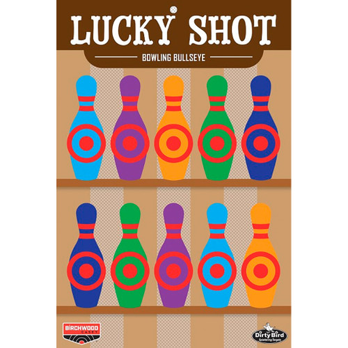 Birchwood Casey Dirty Bird Lucky Shot Bowling Pins 12x18-Inch 6-Pack for Shooting Practice