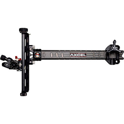 Axcel Achieve XP Pro Carbon Recurve Bow Sight - Left Hand, 9 Inches, Black/Black