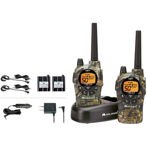 Midland GXT1050VP4 Two-Way GMRS Radio Mossy Oak Break-Up Country 2-Pack