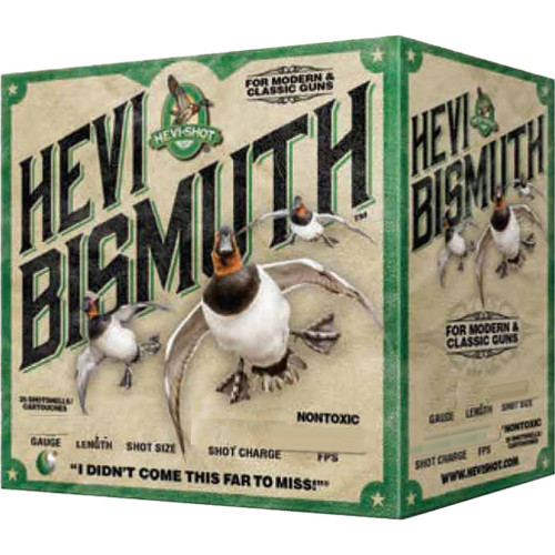 Hevi-Shot Bismuth Shotgun Ammo 12 Gauge 3 Inch, 1 3/8 Oz, 1 Shot, 25 Rounds