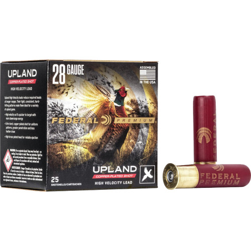 Federal Premium Upland Wing-Shok 28 Gauge Ammunition - 2.75 Inch, 3/4 oz., 6 Shot, 25 Rounds