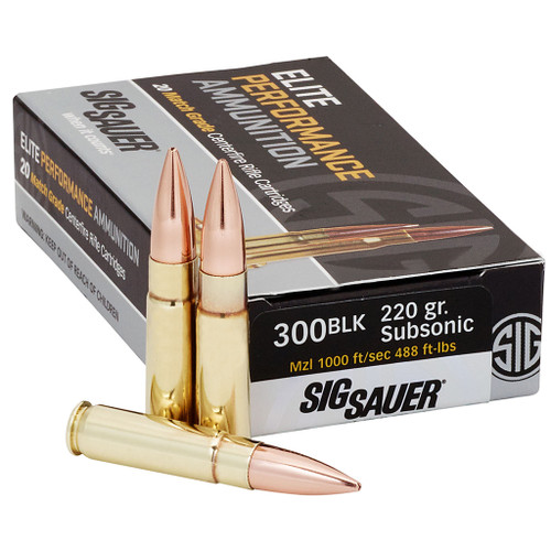 Sig Sauer Elite Match Grade 300 Blackout Rifle Ammo 220 Grain OTM – 20 Rounds