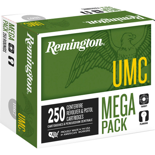 Remington UMC 380 ACP 95-Grain FMJ Handgun Ammunition, 250 Rounds