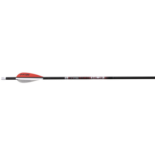 Victory HLR Sport Arrows 250 Grain, 6 Pack * Precision Carbon Archery Arrows with IP Nocks and Steel Outsert System