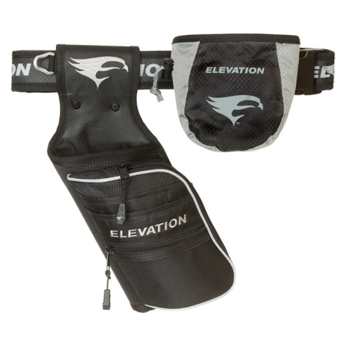 Elevation Nerve Field Quiver Package Youth Edition Black for Left Hand with Core Release Pouch and Pro Quiver Belt