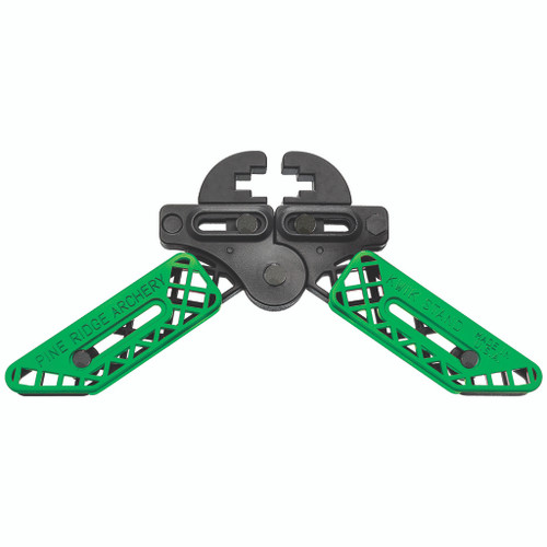 Pine Ridge Kwik Stand Bow Support Lime Green and Black - Adjustable Ground Stand for Archery and Hunting