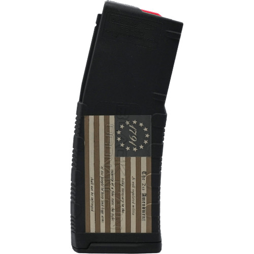 Black Rain Ordnance Lasered AR-15 Magazine 1791 American Flag, 30 Rounds