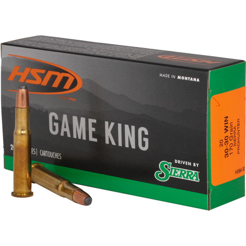 HSM Game King Rifle Ammunition 30-30 Win. Sierra Pro-Hunter 170 gr. - 20 Rounds