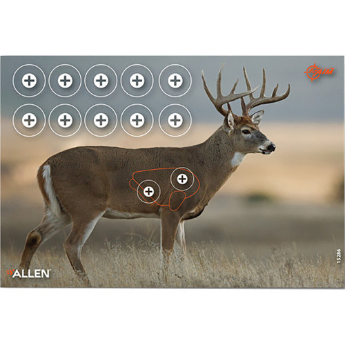 Allen EzAim Four Color Whitetail Paper Target 16.5 x 24 inches, 2-Pack