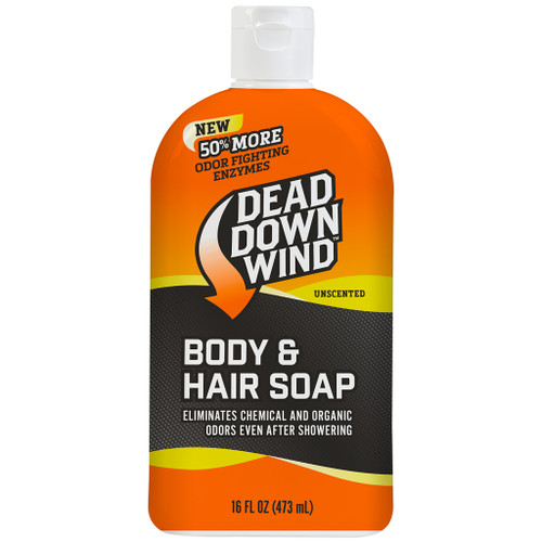 Dead Down Wind Body and Hair Soap 16 oz. – Odorless, Natural Enzyme Formula for Hunting & Outdoor Enthusiasts