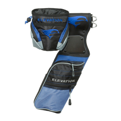 Elevation Nerve Field Quiver Package Blue Left Hand – Durable Bow Quiver with Core Release Pouch and Pro Quiver Belt