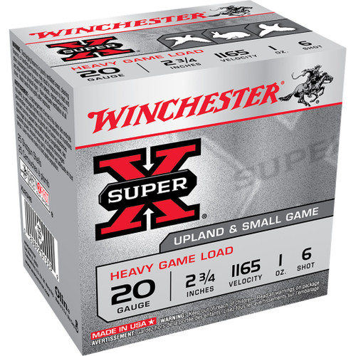 Winchester Super-X Heavy Game Load 20 Gauge 2.75 Inch 1 oz. 6 Shot – Reliable Hunting Ammunition