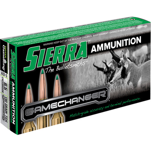 Sierra GameChanger Rifle Ammo 6.5 Creedmoor 130 gr. Tipped GameKing - Reliable Hunting Cartridge