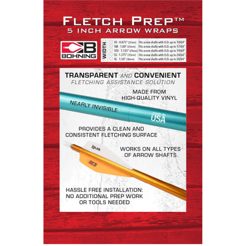 Bohning Fletch Prep Wraps 5 inch Small Clear - Pack of 30