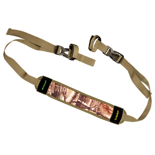 New Archery Products NAP Apache Bow Sling Realtree AP Green - Lightweight Nylon and Neoprene Design