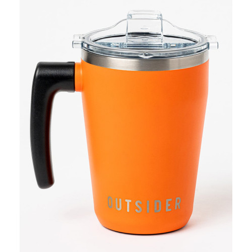 Outsider The AM Travel Mug Blaze Orange - 17 oz Triple-Insulated Steel Coffee Tumbler
