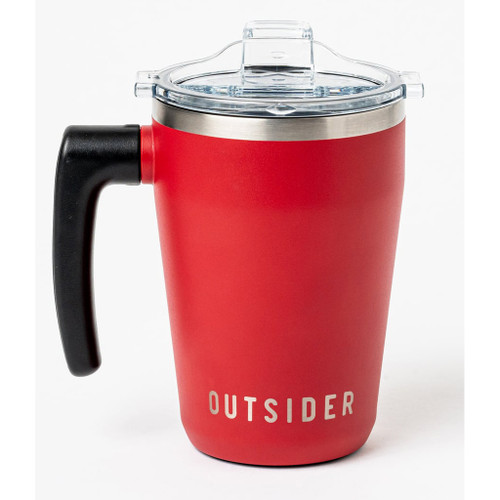 Outsider The AM Travel Mug Crimson - 17 oz Insulated Travel Mug with Lockable Lid