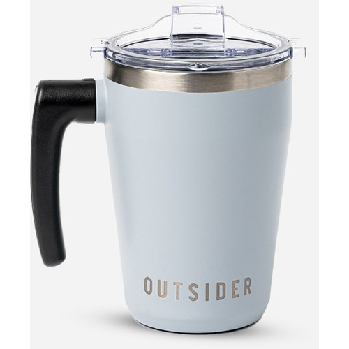 Outsider The AM Travel Mug Light Grey - 17 oz Insulated Travel Mug with Lockable Lid