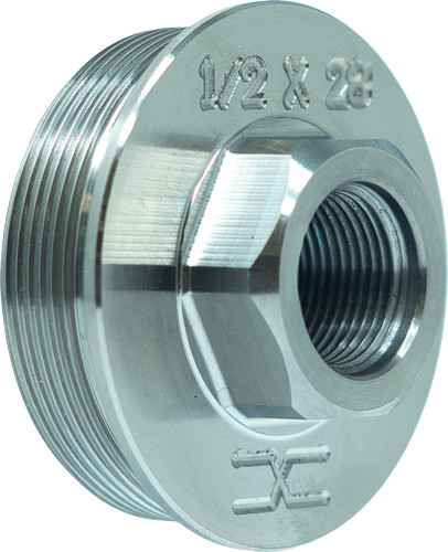 Faxon Firearms FFMDSILHUB52802 1/2x28 Titanium Direct Thread to Hub Adapter
