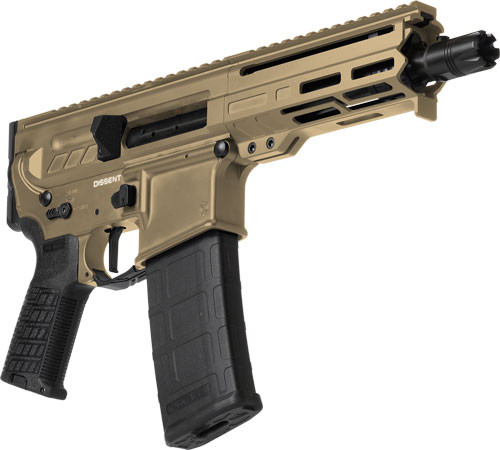 CMMG Dissent MK4 300 AAC Blackout Semi-Auto Pistol with Tan Creakote Finish and Picatinny Rail