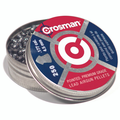 Crosman P177 Pointed Pellets .177 Caliber, 250-Pack for Hunting and Plinking