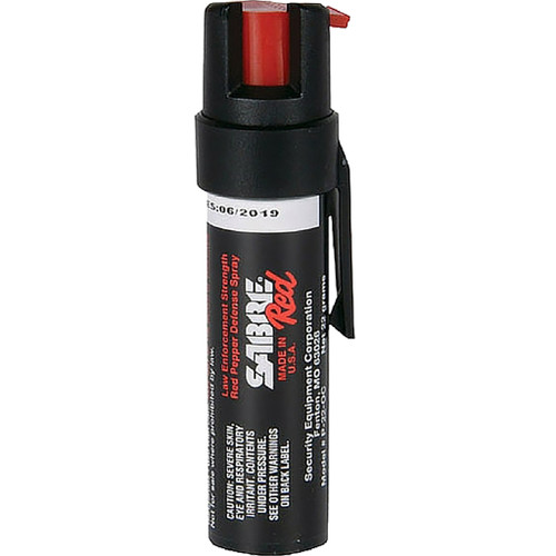 Sabre Red Compact Pepper Spray Black with Clip - Maximum Strength Self-Defense Spray