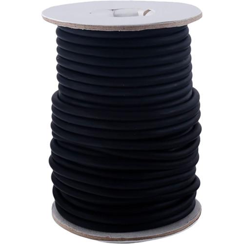 GWS Rubber Tubing 50 ft. Black - Durable Latex Peep Tubing for Industrial and Plumbing Applications