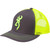 Browning Flashback Hat Charcoal and Neon Green - Adjustable Mesh Cap