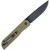 CobraTec Prowler G-10 Button Lock Drop Knife with Folding Blade in OD Green - Part Number CTPLRODGBLDNS