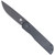 CobraTec Prowler G-10 Button Lock Drop Knife - Folding Blade with Black Finish