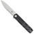 CobraTec Medium Kuzio Drop Serrated Folder Knife with Black D2 Blade and G-10 Scales