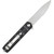 CobraTec Medium Kuzio Drop Serrated Folder Knife with Black D2 Blade and G-10 Scales