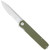 CobraTec Medium Cayden Drop Knife OD Green Serrated Folding Blade with D2 Steel