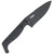 CobraTec Kingpin Knife Fixed Blade Black * Durable D2 Steel Drop Point Knife with G-10 Handle and Kydex Sheath