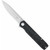 CobraTec Large Kuzio Drop Serrated Folder Knife with Black Blade * Model CTKUZIOBLKDS