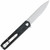 CobraTec Large Kuzio Drop Serrated Folder Knife with Black Blade * Model CTKUZIOBLKDS